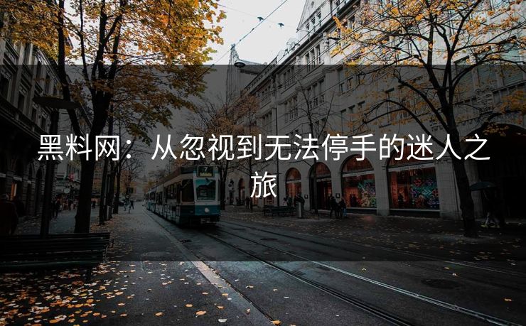 黑料网：从忽视到无法停手的迷人之旅