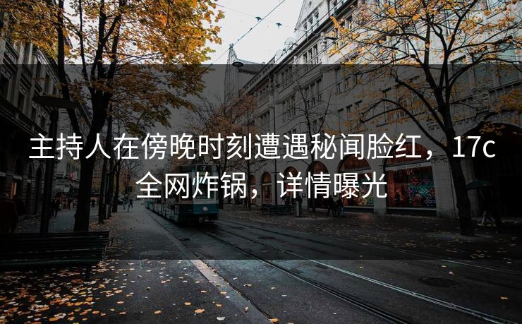 主持人在傍晚时刻遭遇秘闻脸红，17c全网炸锅，详情曝光
