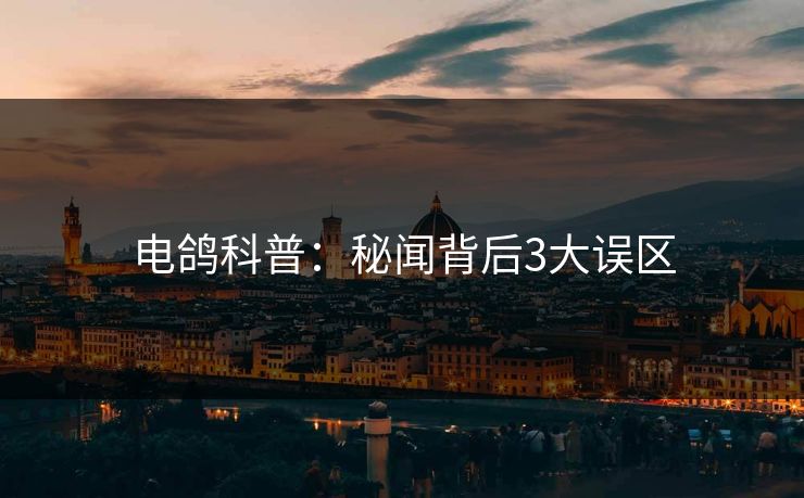 电鸽科普：秘闻背后3大误区