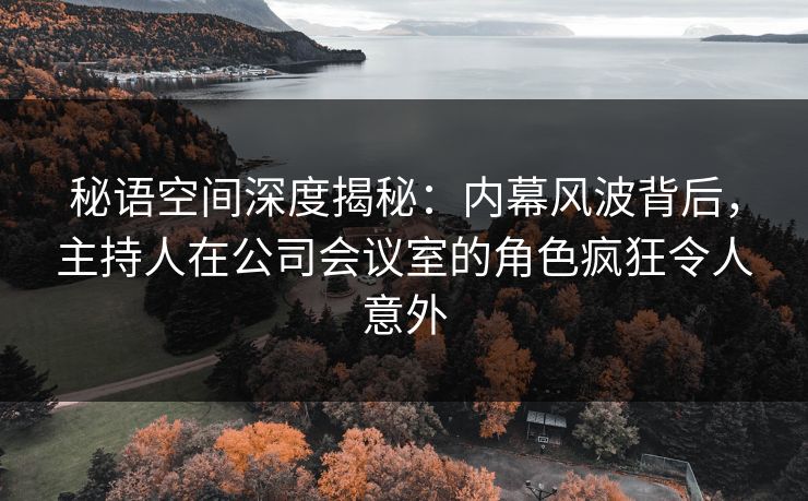 秘语空间深度揭秘：内幕风波背后，主持人在公司会议室的角色疯狂令人意外