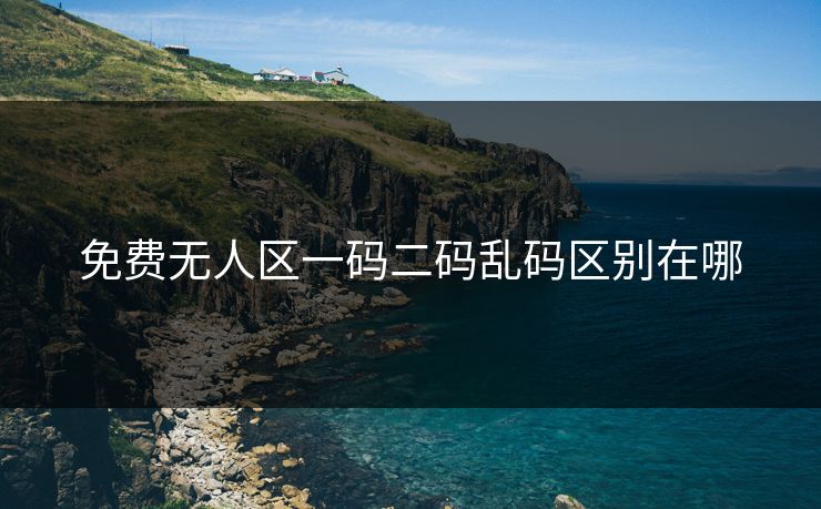 免费无人区一码二码乱码区别在哪